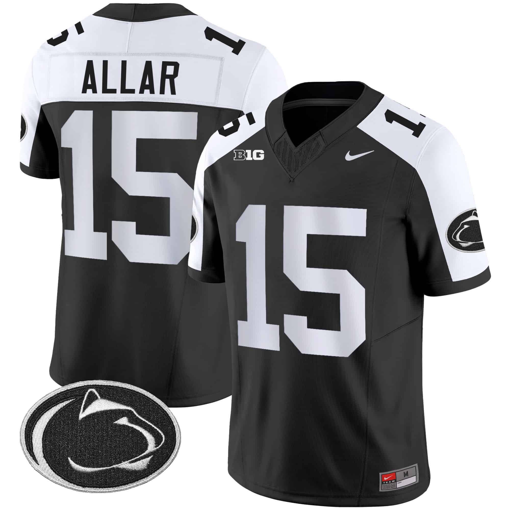 Men Penn State Nittany Lions #15 Allar Black 2024 Nike Vapor Limited NCAA Jersey->customized nfl jersey->Custom Jersey
